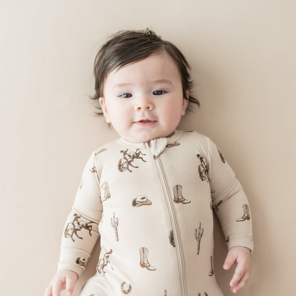 Zippered Romper in Classic Cowboy